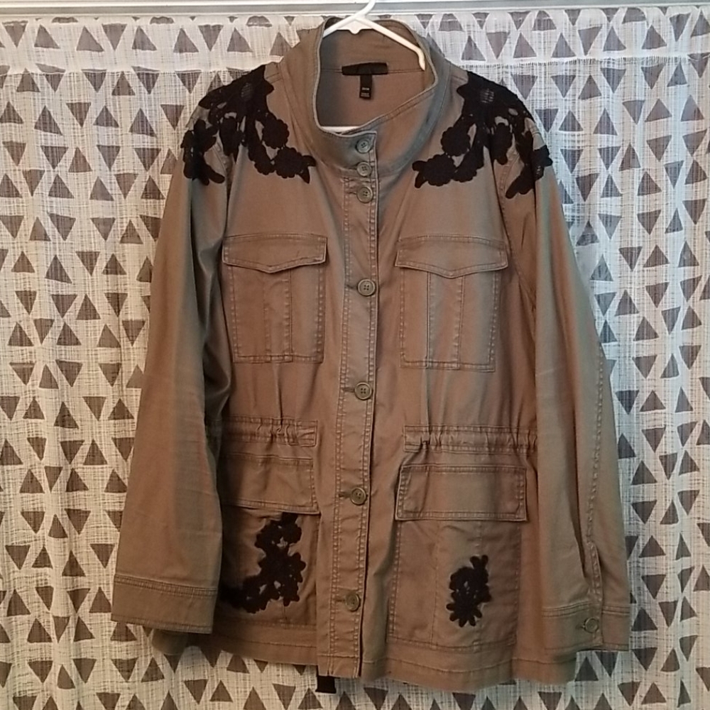 Floral army coat